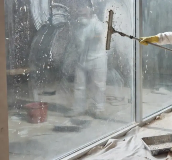 Czyszczenie okien po remoncie z pyłu budowlanego